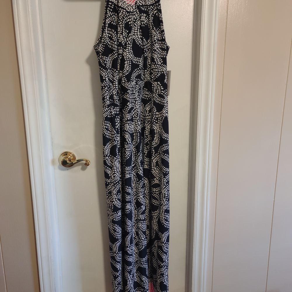 Enfocus Studio Black and White Dot-Print Dress